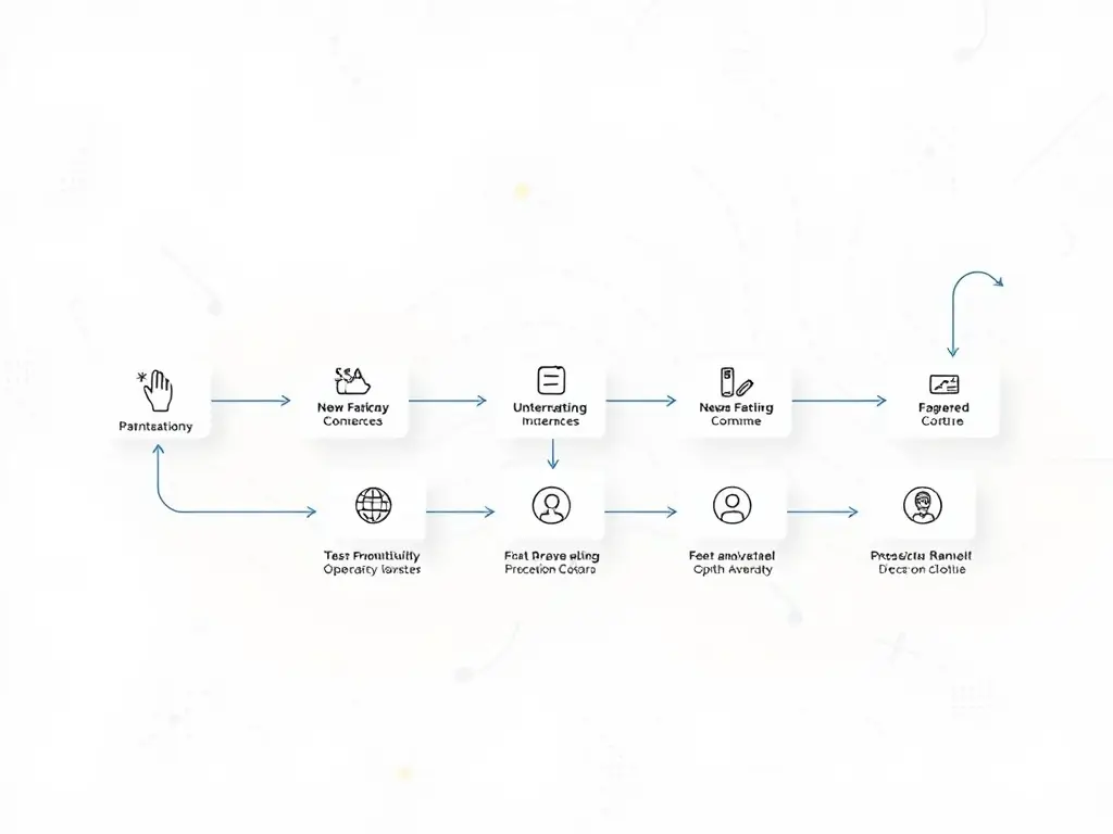 Automated corporate process flowchart illustrating streamlined operations.
